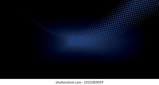 Checkered Halftone Pattern Vector Angled Border Red Dark Blue Abstract Background. Chequered Rounded Square Dots Subtle Texture Pop Art Graphic Design. 