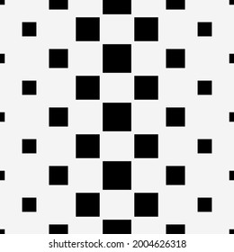 Checkered interesting pattern. Vector sample with black checker squares.