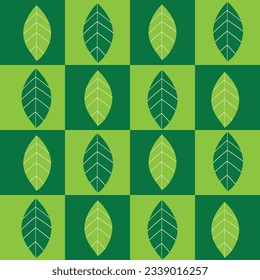 Checkered lime green and emerald green seamless pattern. For fabric, textle and wallpaper 