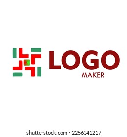 Checkered line logo, logo template, logo maker, logo design, office design