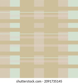 Checkered modern vintage background in pastel green, pink and beige colors. Fashion seamless pattern