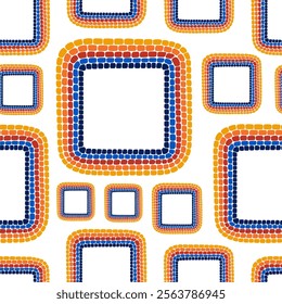 Checkered mosaic colorful background. Abstract vector pattern. Isolated on white background. Frames with empty space.