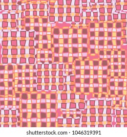 Checkered multicolored camouflage of square blocks. For fashion and stylish design.