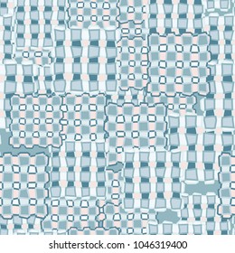 Checkered multicolored camouflage of square blocks. For fashion and stylish design.