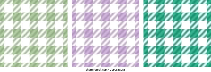 Checkered Napkin Lines Cells Organic Seamless Paterns Vector Set. Gingham Tartan Flannel Textile Print For Scarf. Crossed Lines Shirt Wallpaper.