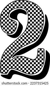 Checkered Number design pack in HQ