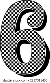Checkered Number design pack in HQ