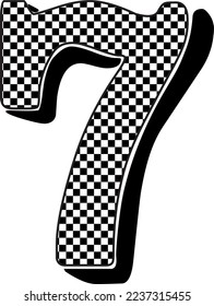 Checkered Number design pack in HQ