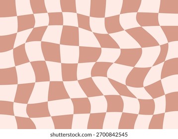 Plano De Fundo Op-Art Verificado. Padrão de mosaico distorcido abstrato. Ilusão óptica de fundo.	