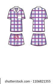 checkered pajama sketch
