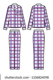 checkered pajama sketch