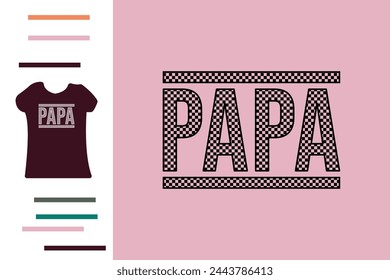 Kariertes Papa T-Shirt Design