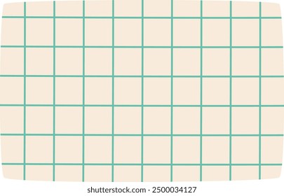 Checkered Paper Sheet Vector Illustration