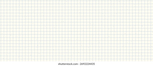 Fundo da textura de papel xadrez. Grade de linhas quadradas regulares de folha de desenho vazia. Textura de papel xadrez realista. Ilustração vetorial