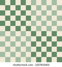 Checkered pattern background. Block pattern. Print design. Graphic design. Vector pattern. Geomatic wallpaper. Green colour. Simplicity. Seamless vector.