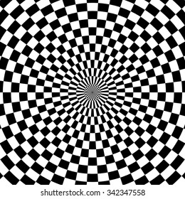 Checkered pattern / background (Circular, radiating checkered fill)