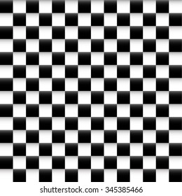 Checkered pattern, background with gradient fills. Vector.