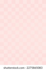 Checkered pattern background with pink gradient. New Year, spring, and cherry blossoms.