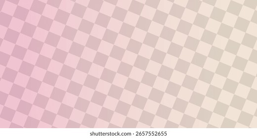 Checkered pattern background with pink gradient. New Year, spring, and cherry blossoms.