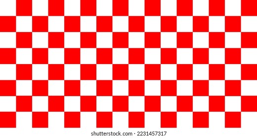 Checkered pattern background red and white. Geometric ethnic pattern seamless. seamless pattern. Design for fabric, curtain, background, carpet, wallpaper, clothing, wrapping, Batik, fabric