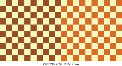 Checkered pattern background. Yellow and brown. Geometric ethnic pattern seamless. seamless pattern. Design for fabric, curtain, background, carpet, wallpaper, clothing, wrapping, Batik, fabric,Vector