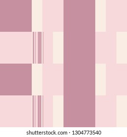 Checkered Pattern. Blocks Background With Stripes. Purple Vector Seamless Checkered Pattern. Rhythmic Structure With Rectangular Shapes. Abstract Geometric Background. Bauhaus Style Design. 