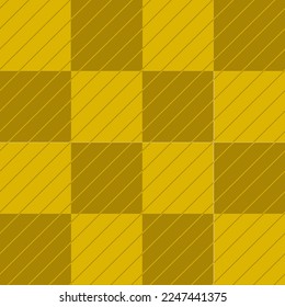 Checkered pattern in a cage of yellow flowers. Seamless tartan pattern for spring, summer, autumn, winter, flannel shirt, scarf, blanket, duvet cover, other modern textile design. Vector graphics.