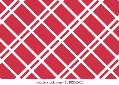 Checkered pattern. Christmas colors. Seamless background with crisscross diagonal lines. Vector illustration
