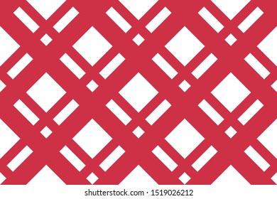Checkered pattern. Christmas colors. Seamless background with crisscross diagonal lines. Vector illustration
