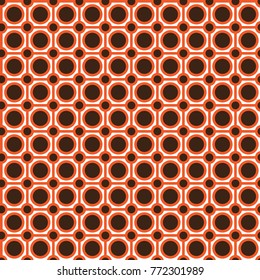 Checkered pattern with circles. Seamless abstract geometrical pattern. Vector illustration.