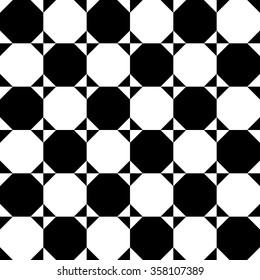 Checkered pattern with circles and squares. Contrasty background for your design