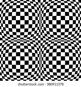 Checkered pattern with distortion effect. Can be seamlessly repeated.