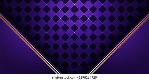 checkered pattern purple color background, luxury design, abstract royal banner template, geometric boutique backdrop mockup for website, stage, card