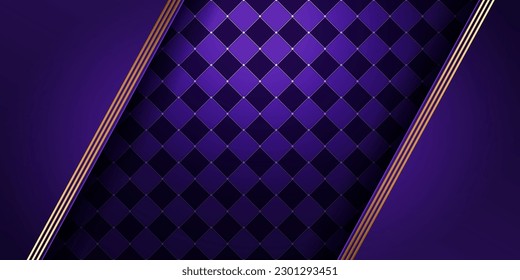 checkered pattern purple color background, luxury design, abstract royal banner template, geometric boutique backdrop mockup for website, stage, card