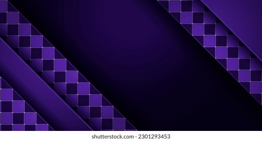 checkered pattern purple color background, luxury design, abstract royal banner template, geometric boutique backdrop mockup for website, stage, card