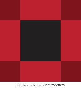 Un patrón a cuadros de cuadrados rojos y negros en un patrón de disposición de cuadrícula