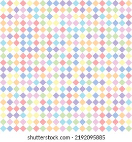 Checkered Pattern. Seamless Vector Background In Squares. Cute Pastel Green And Yellow Checkers, Gingham, Plaid, Aesthetic Checkerboard Wallpaper Vector Illustration.  Perfect For Wallpaper, Backdrop,