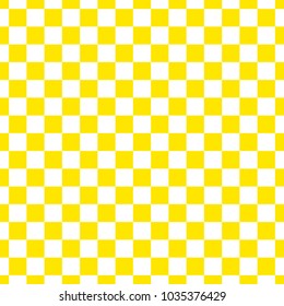 Checkered pattern seamless white and yellow. Design geometric square for summer background image or fashion minimalist design, fabric, textile, wallpaper, gift wrapping paper etc. Abstract vector.