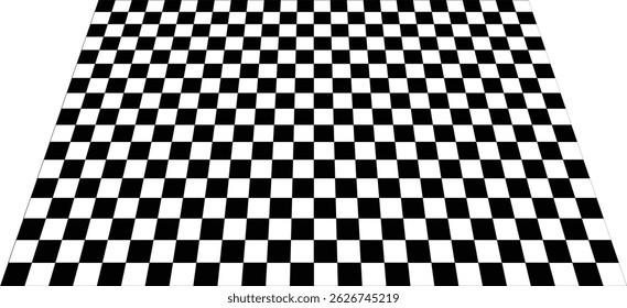 Checkered pattern seen from an angle