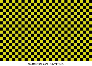 Checkered patterns. Seamless vector abstract basic backgrounds. Black and yellow colored cross painted template for banner, textile, fabric, design. Vector ilustration - EPS 10