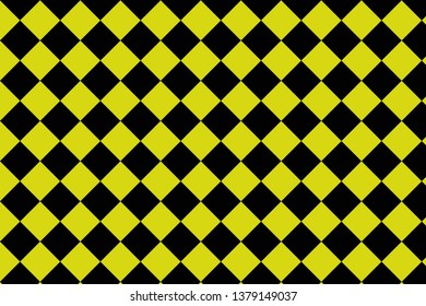 Checkered patterns. Seamless vector abstract basic backgrounds. Black and yellow colored cross painted template for banner, textile, fabric, design. Vector ilustration - EPS 10