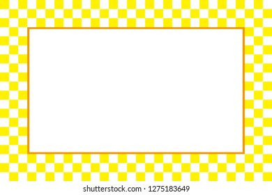 Checkered picture frame, photo frame, material for title and message