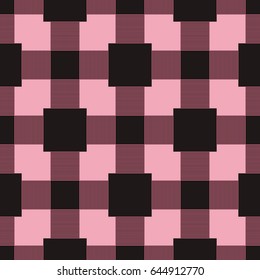 Checkered plaid fabric background. Seamless pattern