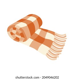 Checkered plaid - hand drawn vector illustration isolated on white. Flat color design, easy to recolor.