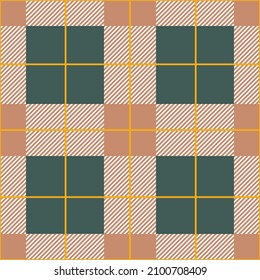 Checkered plaid seamless pattern. Bedspread design, tweed pattern. Vector.