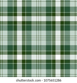 Checkered plaid. Tartan seamless pattern. Green and white plaid. Tartan flannel background. Trendy tiles Illustration for wallpapers