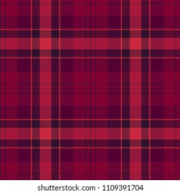 Checkered plaid. Tartan seamless pattern. Red and purple plaid. Tartan flannel background. Trendy tiles Illustration for wallpapers