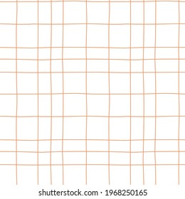 Checkered print. Abstract geometric background with grid lines of different widths. Straight parallel and perpendicular lines. Seamless vector pattern for design.