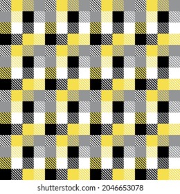 Checkered print. Trendy seamless pattern for modern fabrics, textiles, decorative pillows. Trending colors. Vector.