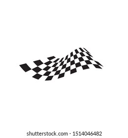 Checkered race flag graphic design template vector